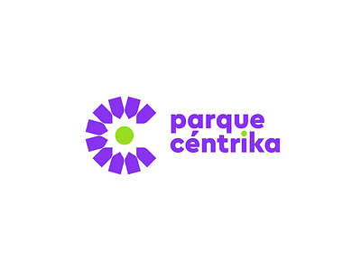 parque céntrika branding flower logo icon logo park symbol