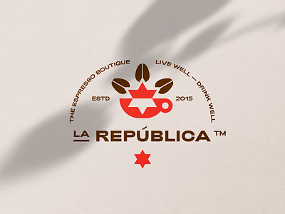 La República branding coffee icons identity logo pictogram