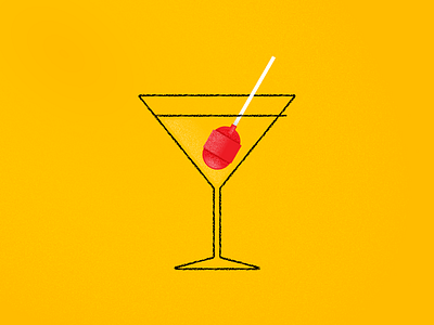 Lollipop cocktail glass icon lollipop pictogram symbol