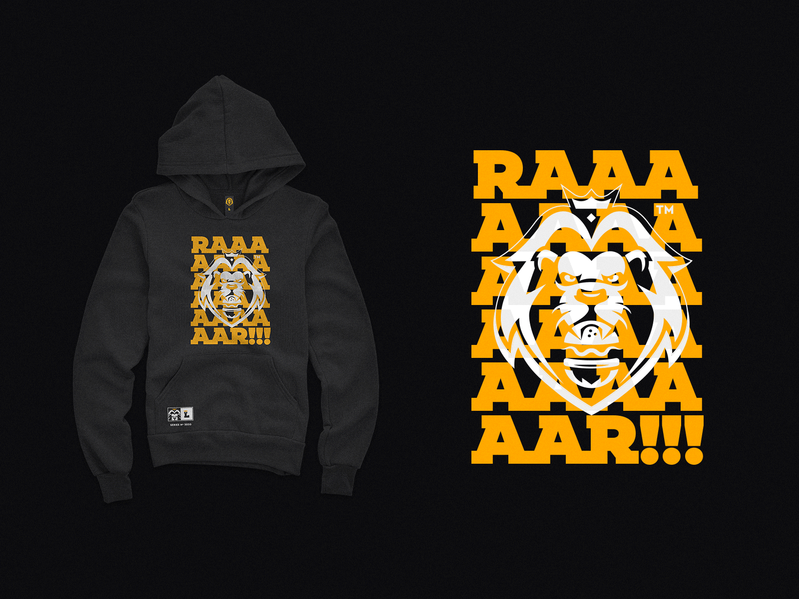 You're gonna hear me roar! beer brand identity branding burger can cap food app food truck identity jacket lion logo logo lion merch pictogram poster restaurant tshirt