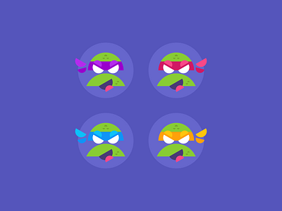 TMNT 🐢🐢🐢🐢 geometric art geometry icon icons illustration pictogram purple symbol tmnt turtles vector