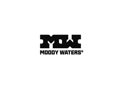 Moody Waters branding concept logo logotype mw logo typeface