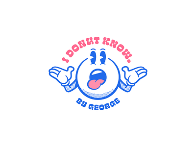 I Donut Know branding character classic donut identity illustration logo retro symbol
