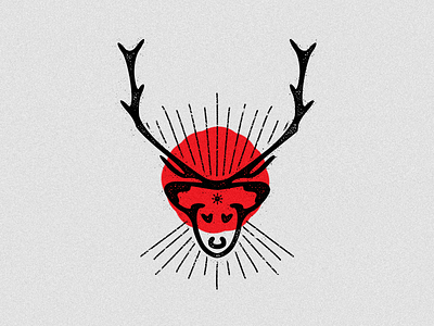 FridaY FuN! black crown deer deerhead grey grunge head red texture white