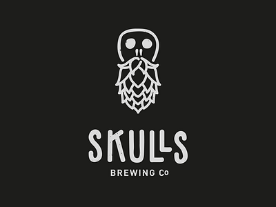 Fictional brand #2 beer brewing custom customtype hop logo mark skull skulls type