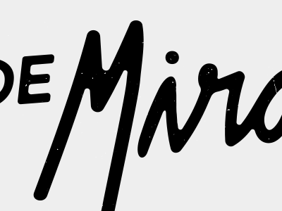 DE_MIRAGE black custom grunge lettering mirage texture type