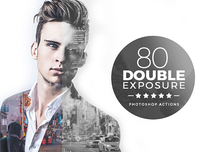 Double Exposure Kit actions addons adobe double exposure filter kit photoshop plugins style templates