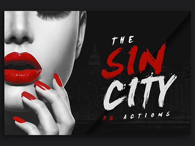 Sin City Photoshop Actions actions color effect facebook fashion horror model photography photoshop red scary sin city
