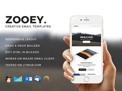 Zooey - Responsive Email Template corporate email litmus mailchimp marketing mobile responsive template