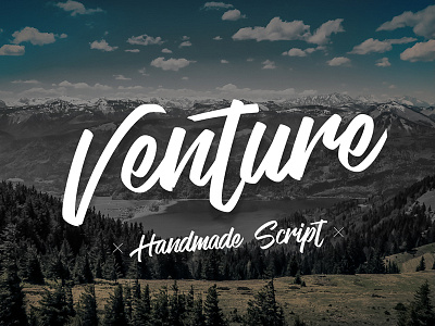 Venture - Handmade Font Script brush font hand handmade hipster letter ligature made script sharpie typography wedding