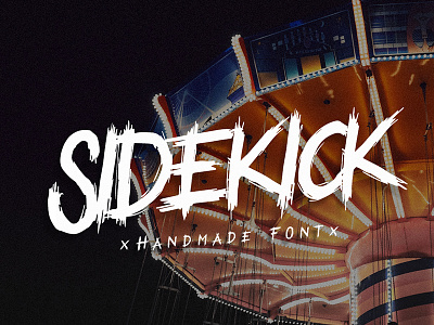 SideKick - Handmade Font brush display font handmade hipster letter ligature logo script sharpie typeface typography