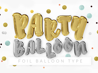 Foil Balloon Type Pack balloon balloons card foil golden invitation new year ocassion party text type wedding