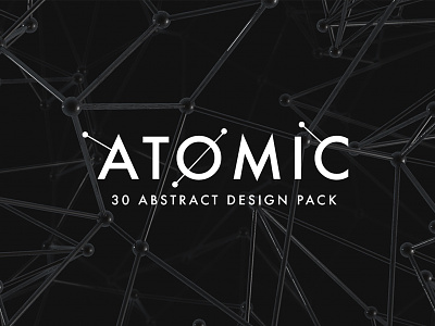 Atomic - 30 Abstract Design Pack atom background banner branding connect connecting connection dot header particles plexus website
