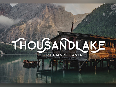Thousand Lake - Handmade Font branding calligraphy fonts free header lettering logo monoline sans title type typography