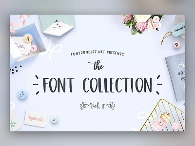 The Font Collection Volume III brand bundle calligraphy font graphic logo script source template text type typography