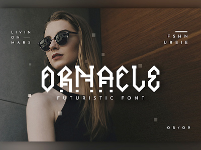 Ornacle - Futuristic Font download fonts future futuristic glitch handwritten lettering modern script typography writing