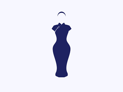 The Chinese dress china dress graphics silhouette woman