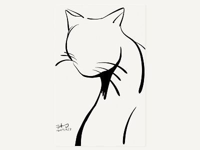 Cat art cat painting
