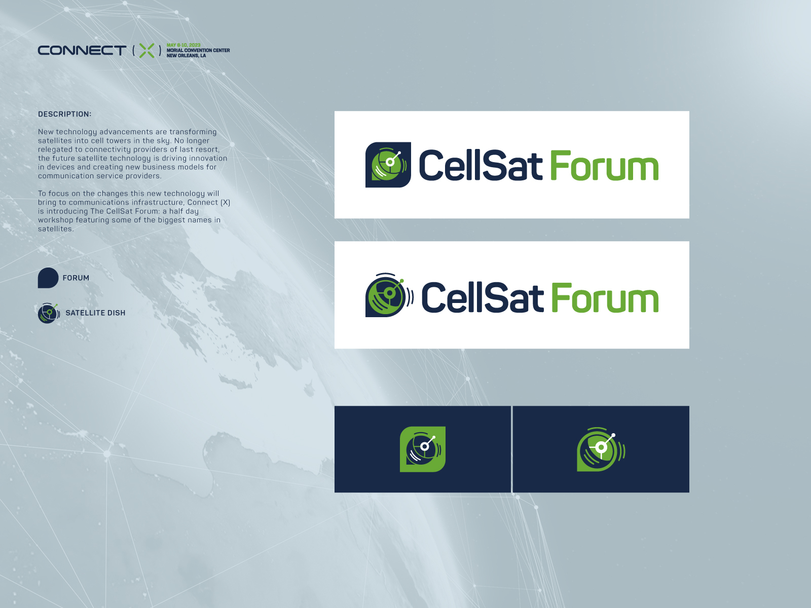 CellSat Forum at Connect(X) Logo by Ivaylo Bobchev (Ivo) on Dribbble