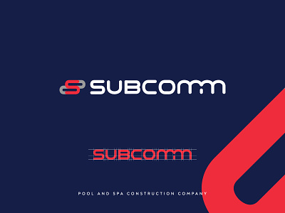 Subcomm Pool and Spa Construction Logo construction company construction company logo logo pool construction subcomm swimming pool construction