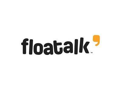 Floatalk Logo design branding float identity logo logo design logotype mark quotation quotation mark quote typography wordmark