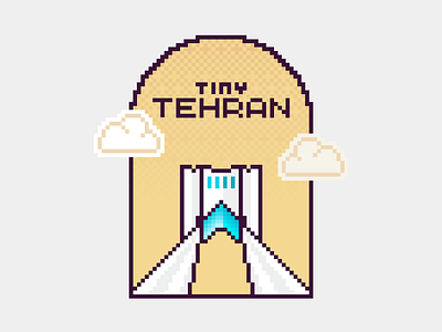Tiny Tehran 8bit building city cloud gate illustration pattern pixel pixel art sky tiny tower