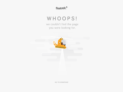 Floatalk: 404 404 cloud error find grey helicopter illustration logo orange sky ui ux