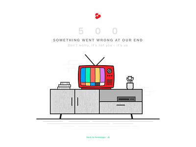 Tamasha: 500 error page 404 500 error illustration lamp logo room tv ui ux vase wood