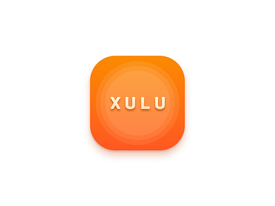 XULU iOS app icon app icon ios logo mobile orange play ripple stream ui video