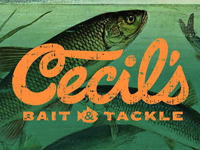 Cecilsbait branding fishing logo