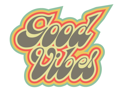 Good Vibes color design logo