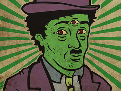 Chaplin chaplin charles eye illustration monster mutant third