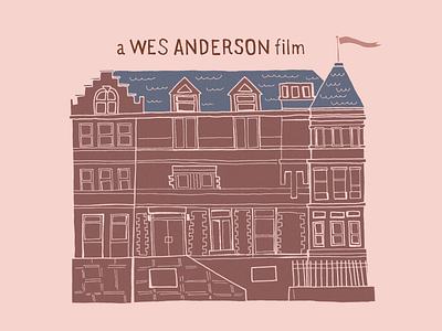a Wes Anderson film anderson film illustration movie royal tenenbaums wes