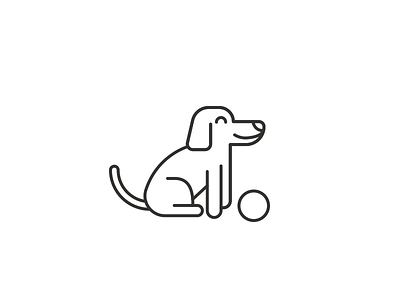 Perri black dog illustration lines perro