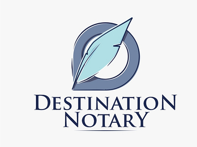 destination notary - hatchwise design logo typography vector