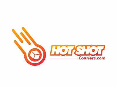 HOT SHOT COURIER branding design logo vector