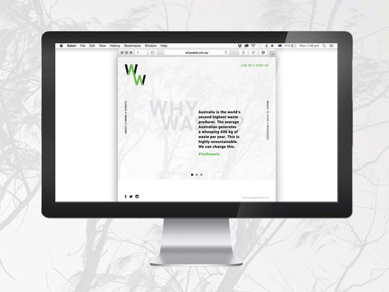 WHY WASTE? graphic design sustainability ux ui website design