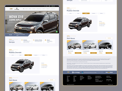 Vitrine Concessionária Eldorado Chevrolet design institutional ui web