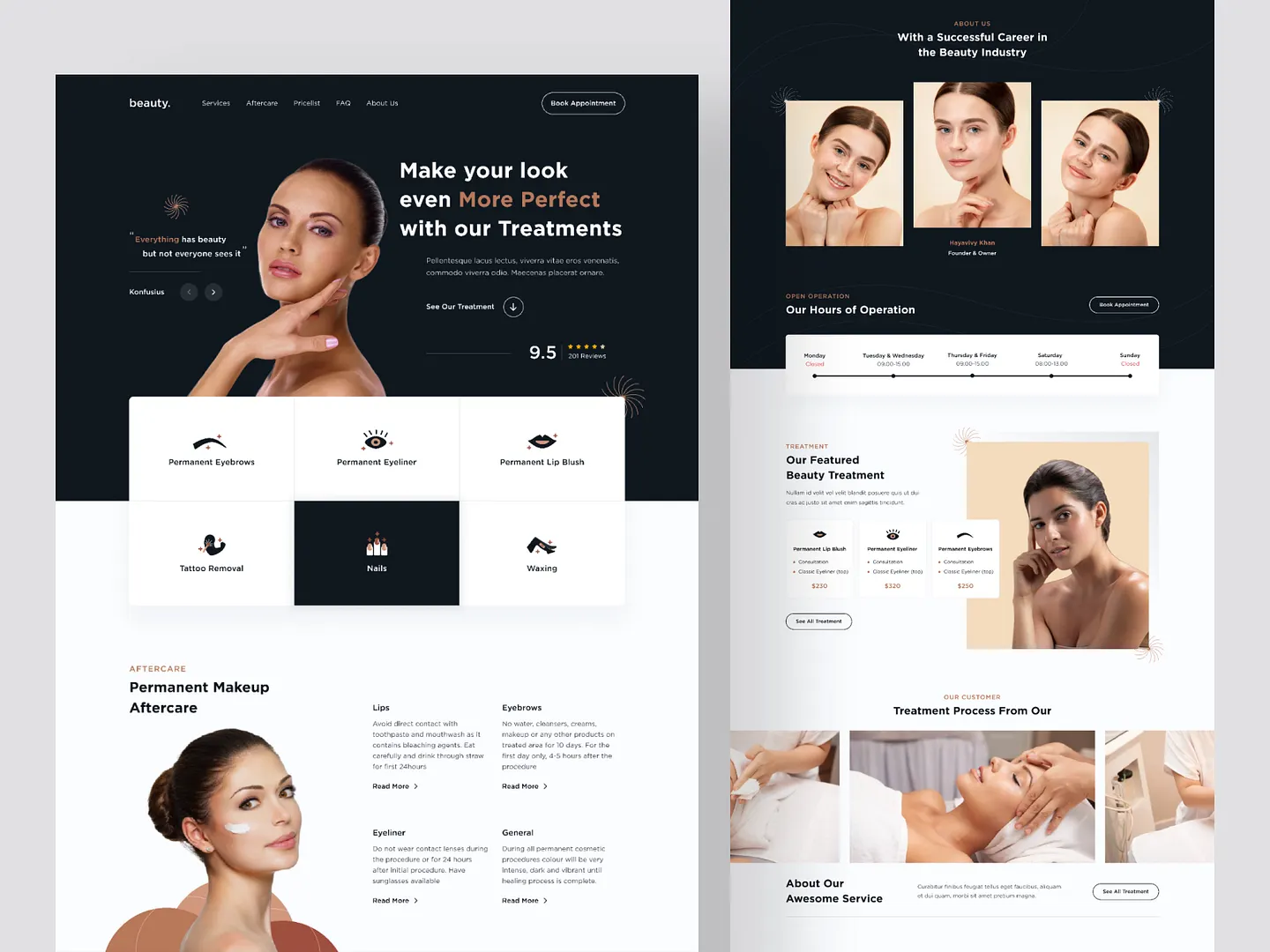 Stunning Beauty Salon Website Design for Modern Aesthetics