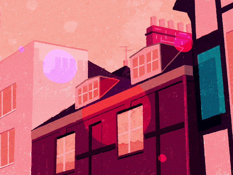 FAMILIAR PLACE adobe adobe photoshop art buildings colors drawing dribbble illustration illustrations place reality