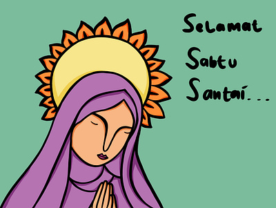 Sabtu santai design illustration