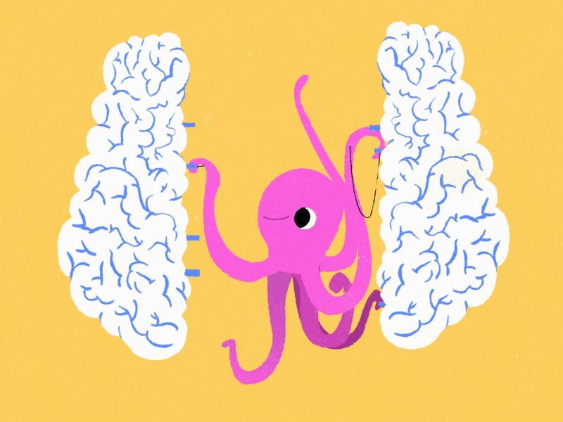 Analysis Paralysis aftereffects animated animation flatdesign framebyframe illustration loop oktopus