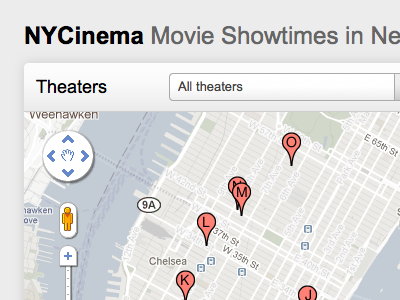 NYCinema cinema film map movie movies new york new york city nyc poster showtimes