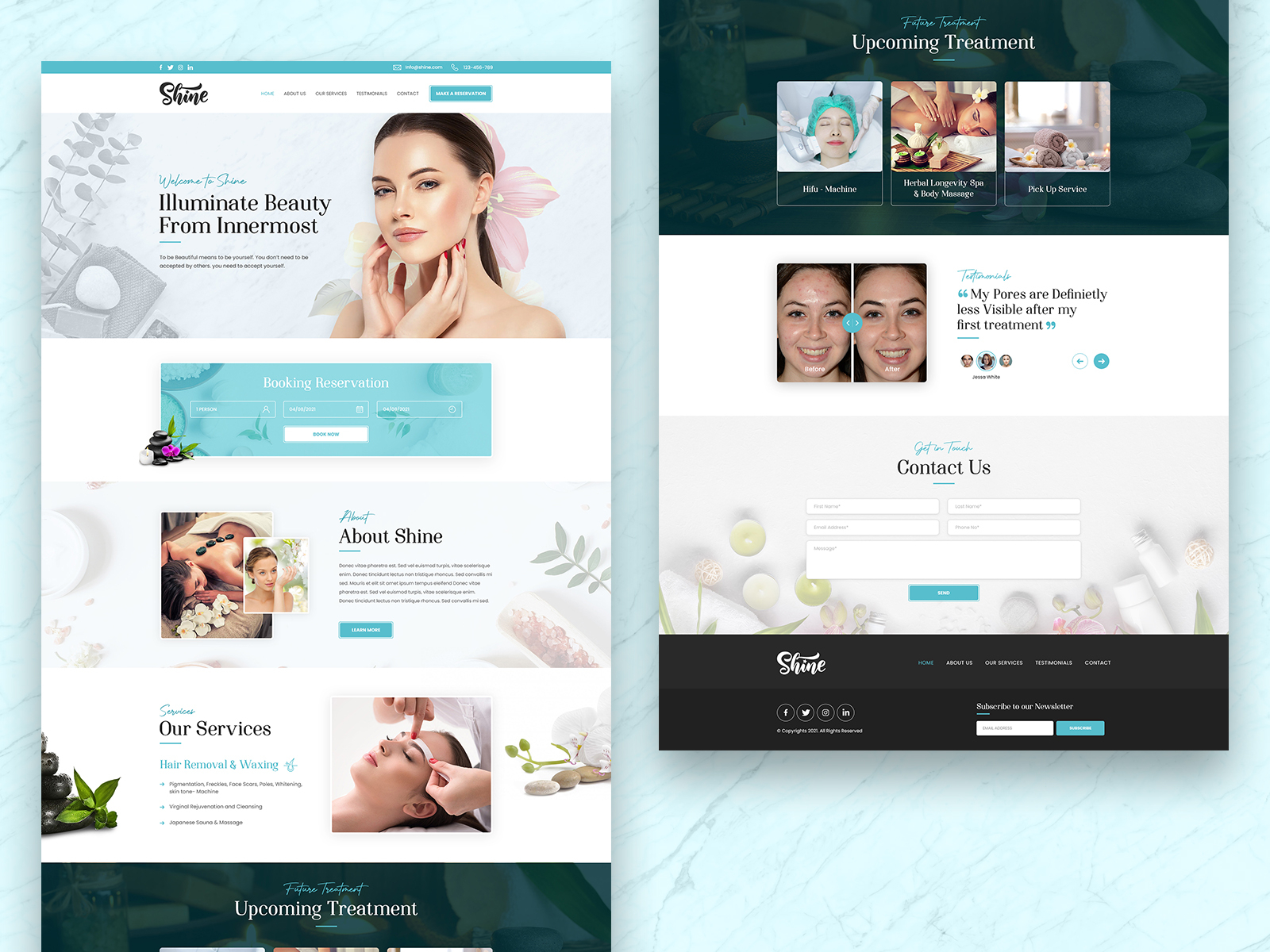 Aesthetic Beauty and Wellness Spa Website by Ramish Ahmed on Dribbble