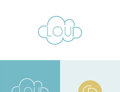 Logo Cloud branding design icon illustration logo minimal typography