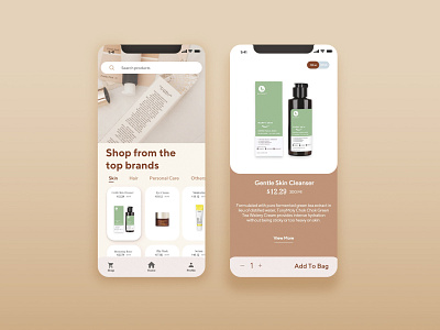 Cosmetic mobile App UI UX design