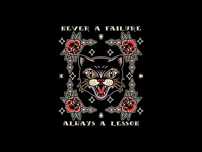 Never a failure always a lesson artwork badgedesign brand branding branding design design graphic design illustration logo tattoo tshirtdesign merch apparel