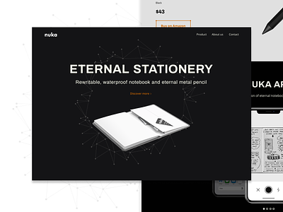 nuka design concept design galaxy minimalism monochrome story uiux webdesign