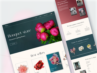Landing page - Bouquet store