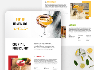 cocktail colorful design icon landing page longread minimalism top10 web